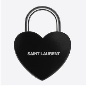 Saint Laurent Heart Shaped Padlock And Key Set